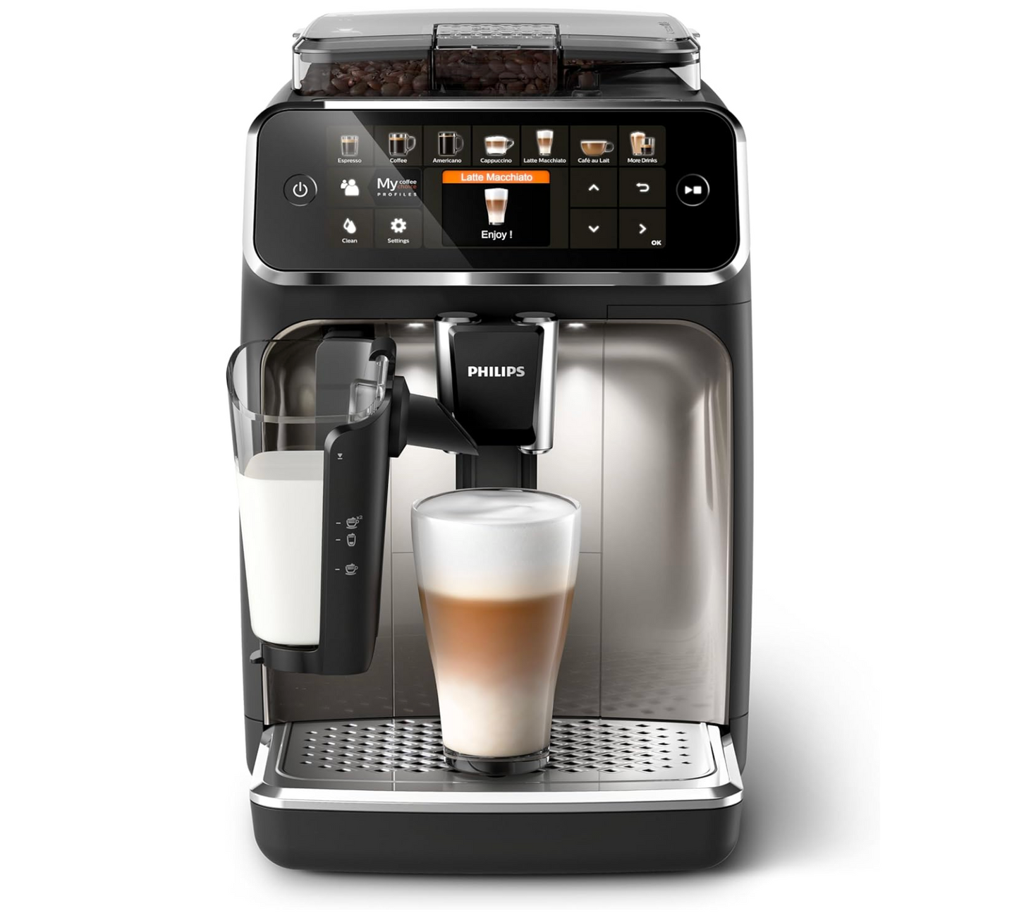 Philips LatteGo Serie 5400 – Vollautomatischer Kaffeevollautomat mit 12 Spezialitäten & Milchaufschäumer